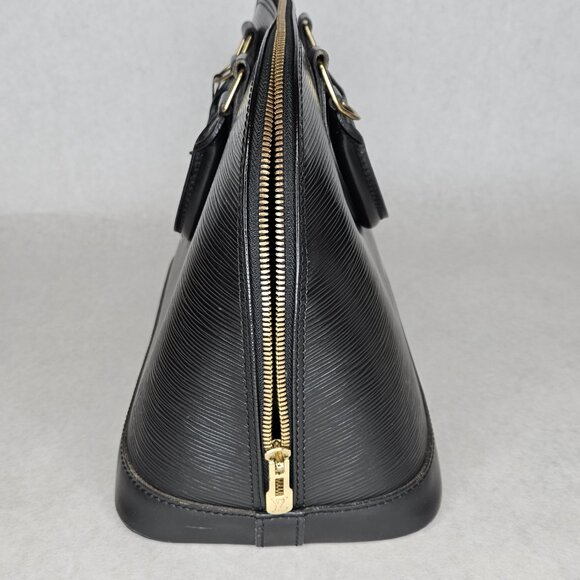 Louis Vuitton Black Epi Leather Alma PM Tote Bag Purse Handbag with COA - Picture 7 of 16